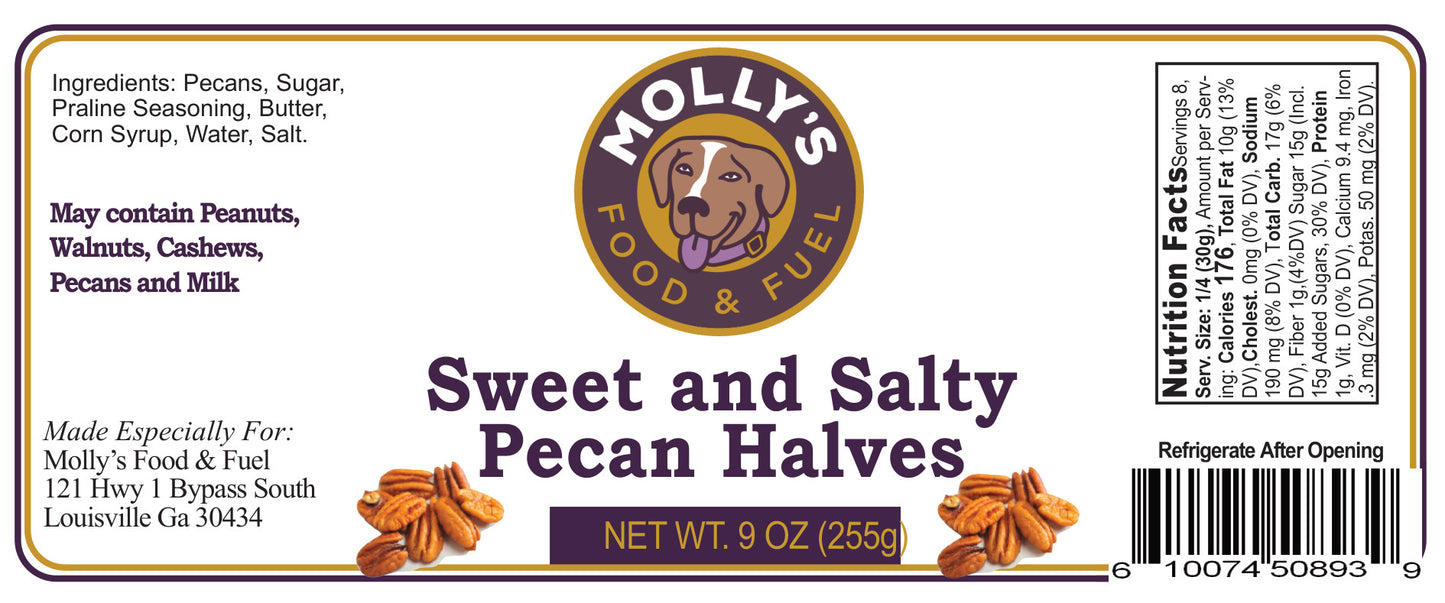 Sweet And Salty Pecan Halves