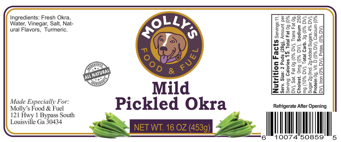 Mild Pickled Okra